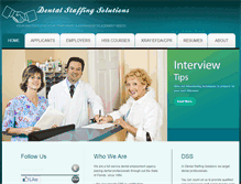 Tablet Screenshot of dentalstaffingsolutions.com